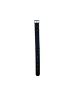 Correa Banda Pulsera de Piel Lisa para Reloj Color Negro 22mm Frente