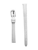 Correa de Reloj de Piel Blanco 10mm Frente