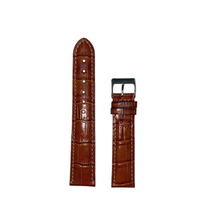 Correa de Reloj de Piel Cocodrilo Coñac 20mm Outlet