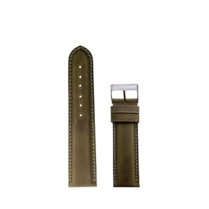 Correa de Reloj de Piel Verde Caqui 24mm Outlet