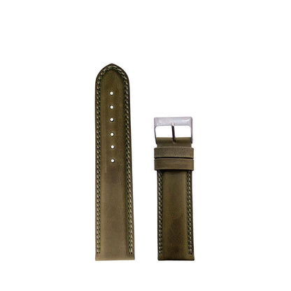 Correa de Reloj de Piel Verde Caqui 24mm Outlet