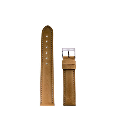 Correa de Reloj de Piel Cafe Camello 20mm Outlet