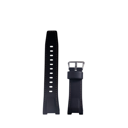 Correa de Reloj Caucho/Piel Negra Genérica 26mm Outlet