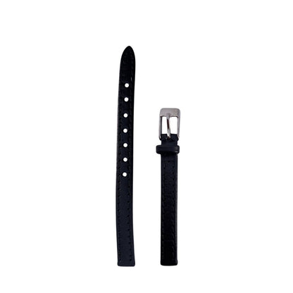 Correa de Reloj de Piel Lisa Color Negro 8mm Outlet