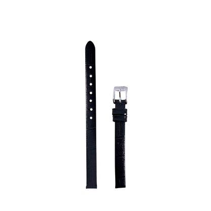 Correa de Reloj de Piel Tipo Cocodrilo Negro 8mm Outlet