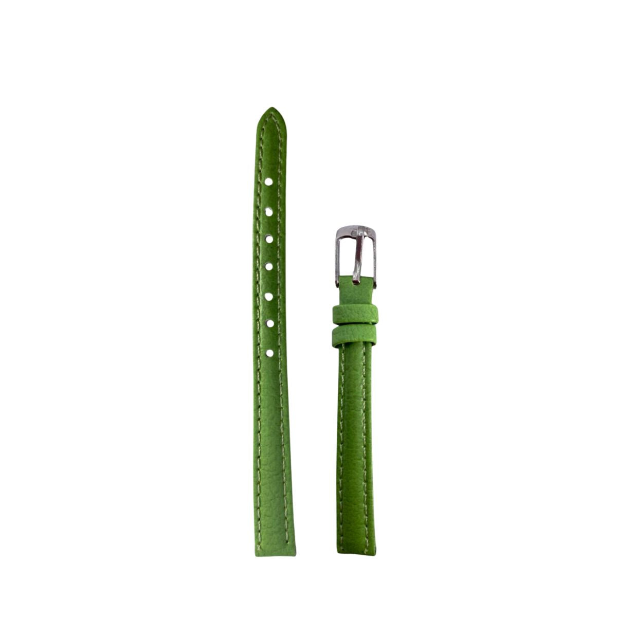 Correa de Reloj de Piel Lisa Color Verde 10mm Outlet