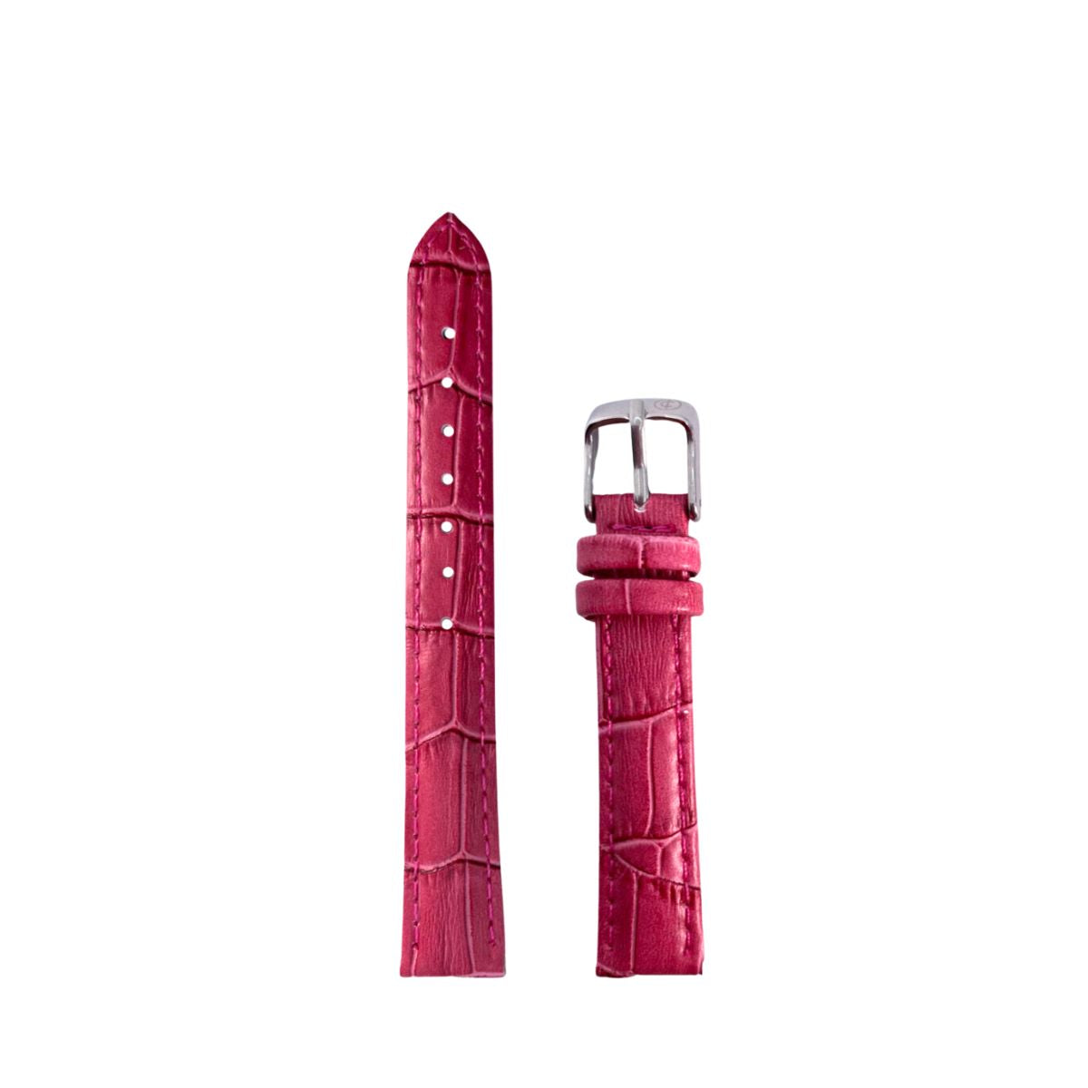 Correa de Reloj de Piel Rosa Tipo Cocodrilo 14mm Outlet