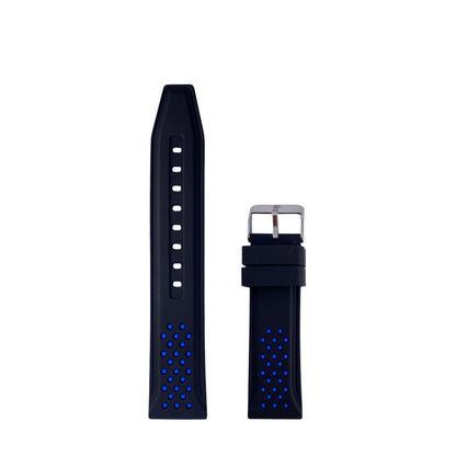 Correa de Reloj de Silicon Reversible Negra 22mm Outlet