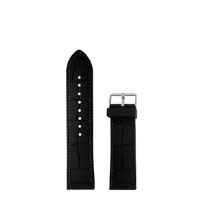 Correa de Reloj de Caucho Tipo Cocodrilo Negro 26mm Outlet
