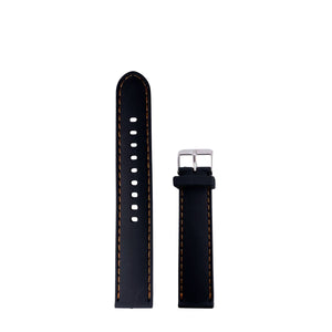 Correa de Reloj de Caucho Negro con Naranja 20mm Outlet