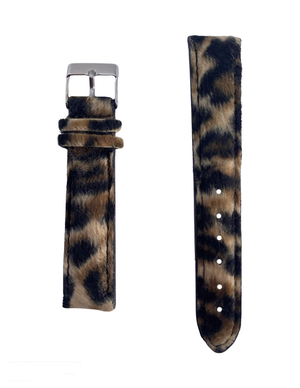 Correa Banda Strap de Piel Sintética Estampado Leopardo para Reloj 18mm
