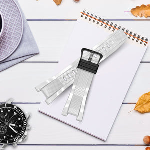 Correa de Reloj Casio Original Caucho Blanco GST-210B-7A