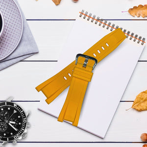Correa de Reloj Casio Original Caucho Amarillo GST-410-9A