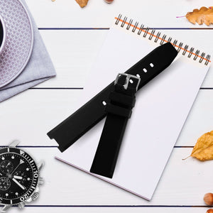 Correa de Reloj de Caucho Negro 20mm Outlet