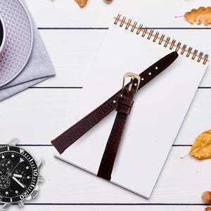 Correa de Reloj de Piel Café Lisa 10mm Outlet