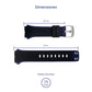 Correa de Reloj Lotus Original Caucho Negro/Azul 15423/1