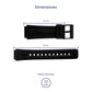Correa de Reloj Casio Original Caucho Negro LDF-40-1A(3208)