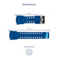 Correa de Reloj Casio Original Caucho Azul GD-110-2