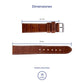 Correa de Reloj de Piel Coñac 18mm Outlet