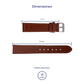 Correa de Reloj de Piel Coñac 18mm Outlet