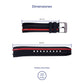 Correa de Reloj Lotus Original Caucho Negro/Rojo 15881/3