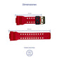 Correa de Reloj Casio Original Caucho Rojo GD-100RF-4W