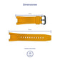 Correa de Reloj Casio Original Caucho Amarillo GST-410-9A