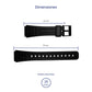 Correa de Reloj Casio Original Caucho Negro F-105W-1A