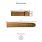 Correa de Reloj de Piel Cafe Camello 20mm Outlet
