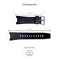 Correa de Reloj Caucho/Piel Negra Genérica 26mm Outlet
