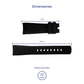 Correa de Reloj de Caucho Color Negro 22mm Outlet