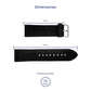 Correa de Reloj de Caucho Tipo Cocodrilo Negro 26mm Outlet