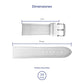 Correa de Reloj de Piel Blanco 24mm Outlet