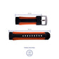 Correa Festina Original Poliuretano Negro/Naranja F16272/7
