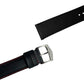 Correa de Reloj de Piel Negro con Costura Roja 20mm Outlet
