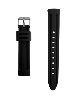 Correa de Reloj de Caucho Negro 18mm Outlet