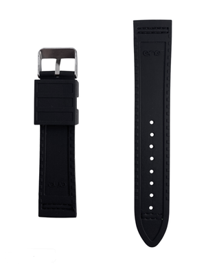 Correa de Reloj de Caucho Negro 22mm Outlet