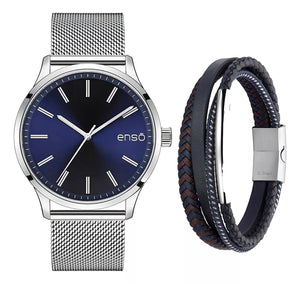 Set de Reloj y Pulsera Enso Hombre Core EWBSG05 Color Acero