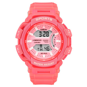 Reloj De Pulsera Diray Mujer Sport Deportivo Dr222l5 Rosa