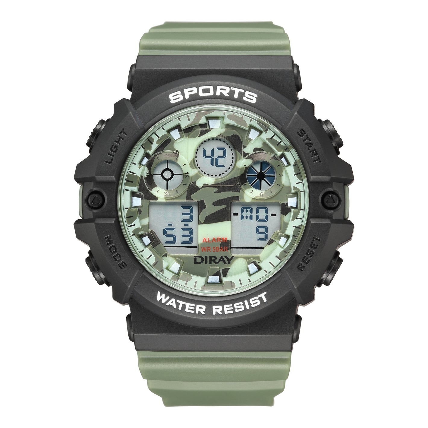 Reloj De Pulsera Diray Hombre DR2246G5 Verde Camuflaje