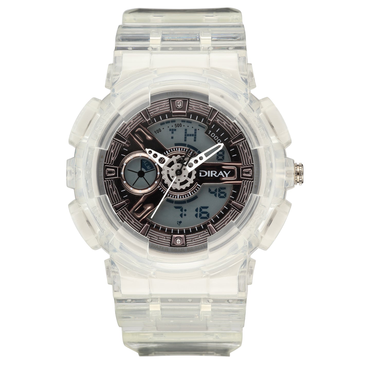 Reloj De Pulsera Diray Unisex DR341ADCT1 Transparente Análogo Digital