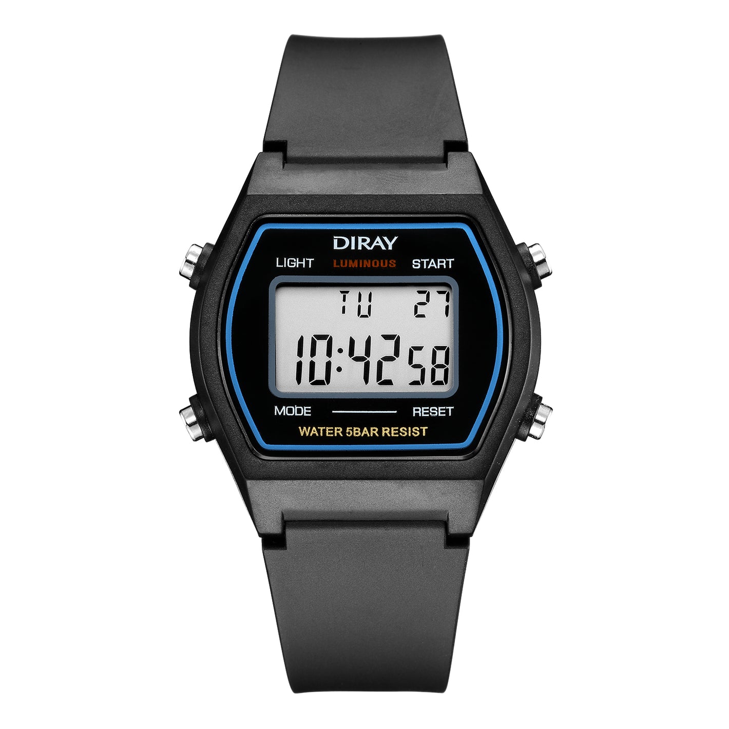 Reloj De Pulsera Diray Unisex Mujer Hombre DR362G2 Negro