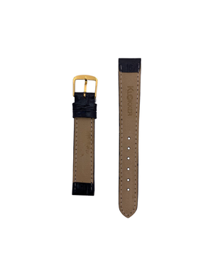 Correa Strap de Piel Cocodrilo para Reloj 16mm Color Azul Reversa