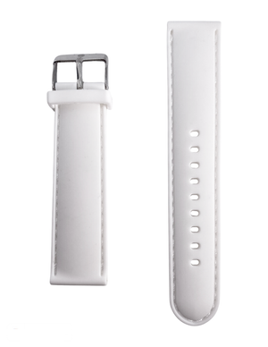 Productos Correa de Reloj de Caucho Blanco 22mm Frente 