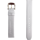 Correa de Reloj de Piel Blanco 16mm Reversa