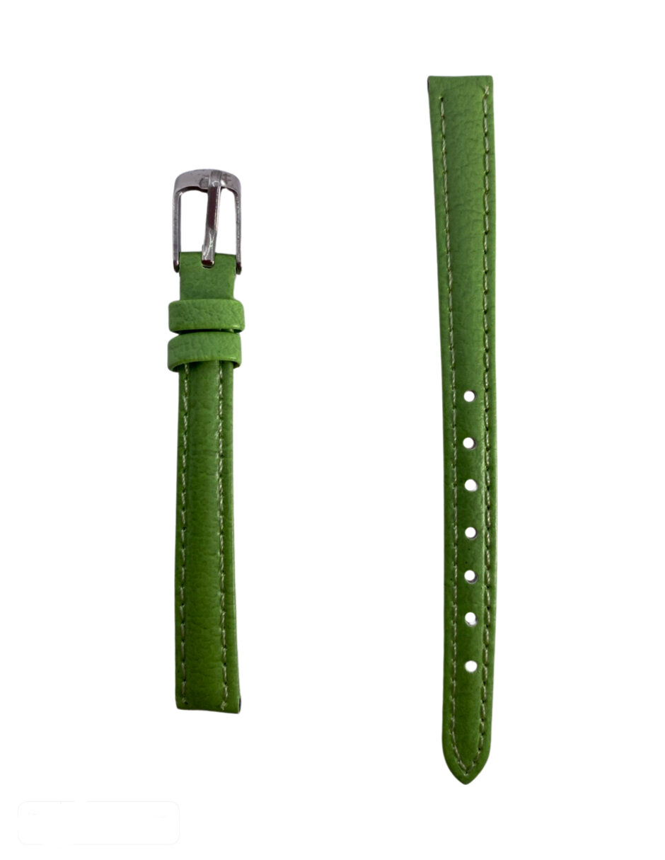 Correa de Reloj de Piel Verde 10mm Frente 